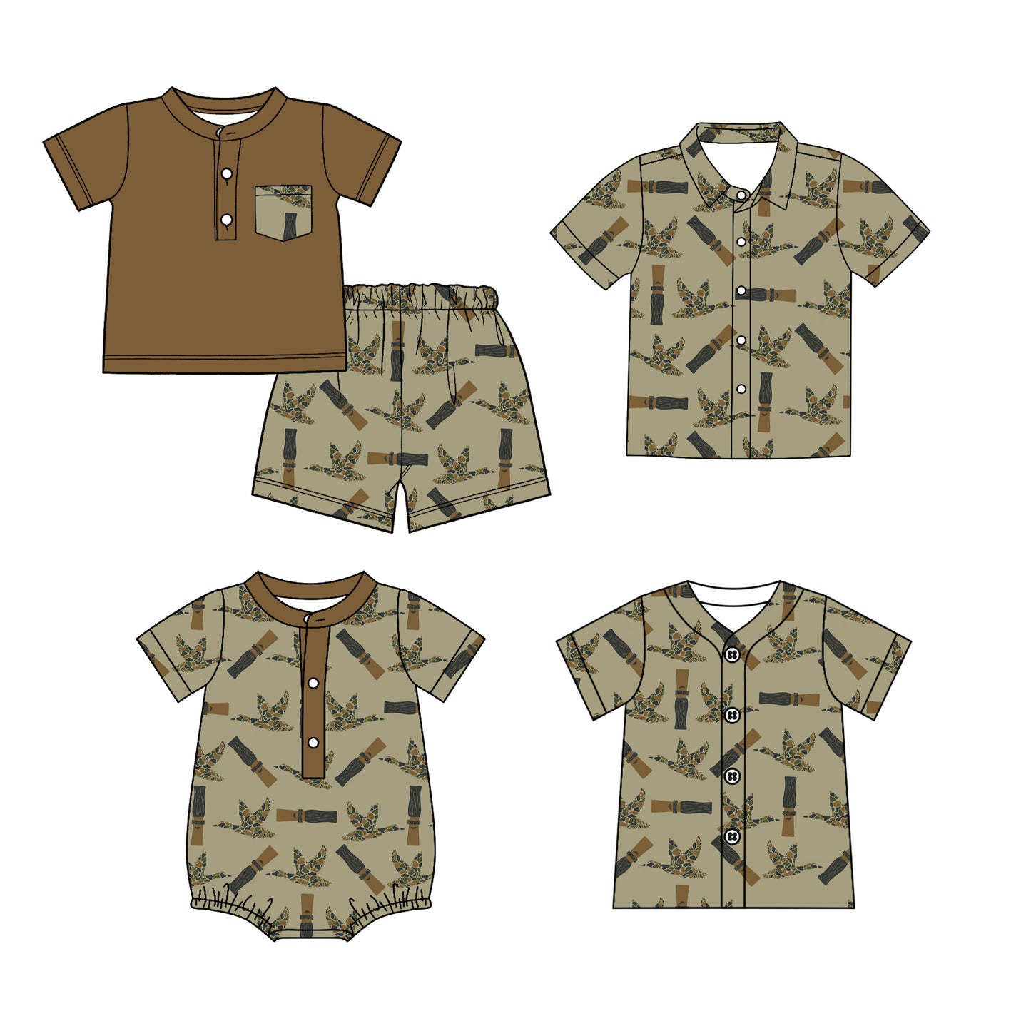 26.1.20 custom each style moq 5 eta 6-8 week Sibling Sister ducks baby boy short sleeve shorts sets and top 2 and romper match family design