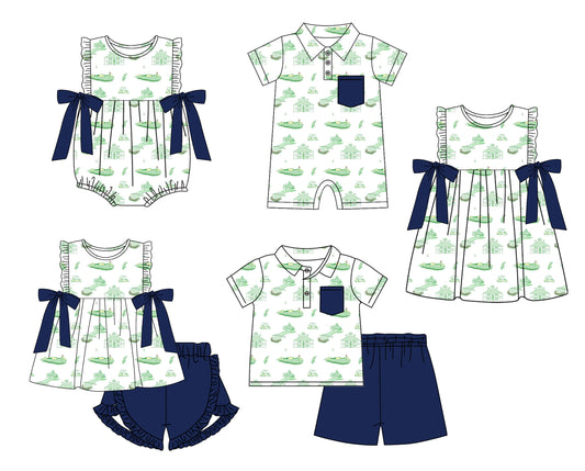 11.21 custom each style moq 5eta 4-6week Sibling Sister baby girl short sleeve shorts sets and sets 2 and girls romper and boy romper and dress match design