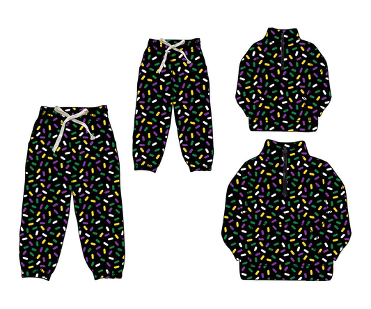 25.9.4 custom each style moq 5eta 4-6week Sibling Sister baby long sleeve top and pant and adult top and adult pant match design