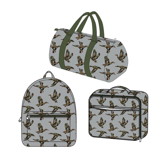 (Preorder new) No moq Baby Kids Camo Ducks rint Backpack Duffle Bag Insulated Lunch Box