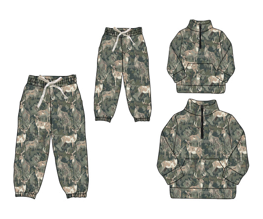 25.8.22 custom each style moq 5eta 4-6week Sibling Sister deer baby long sleeve top and pant and adult top and adult pant match design