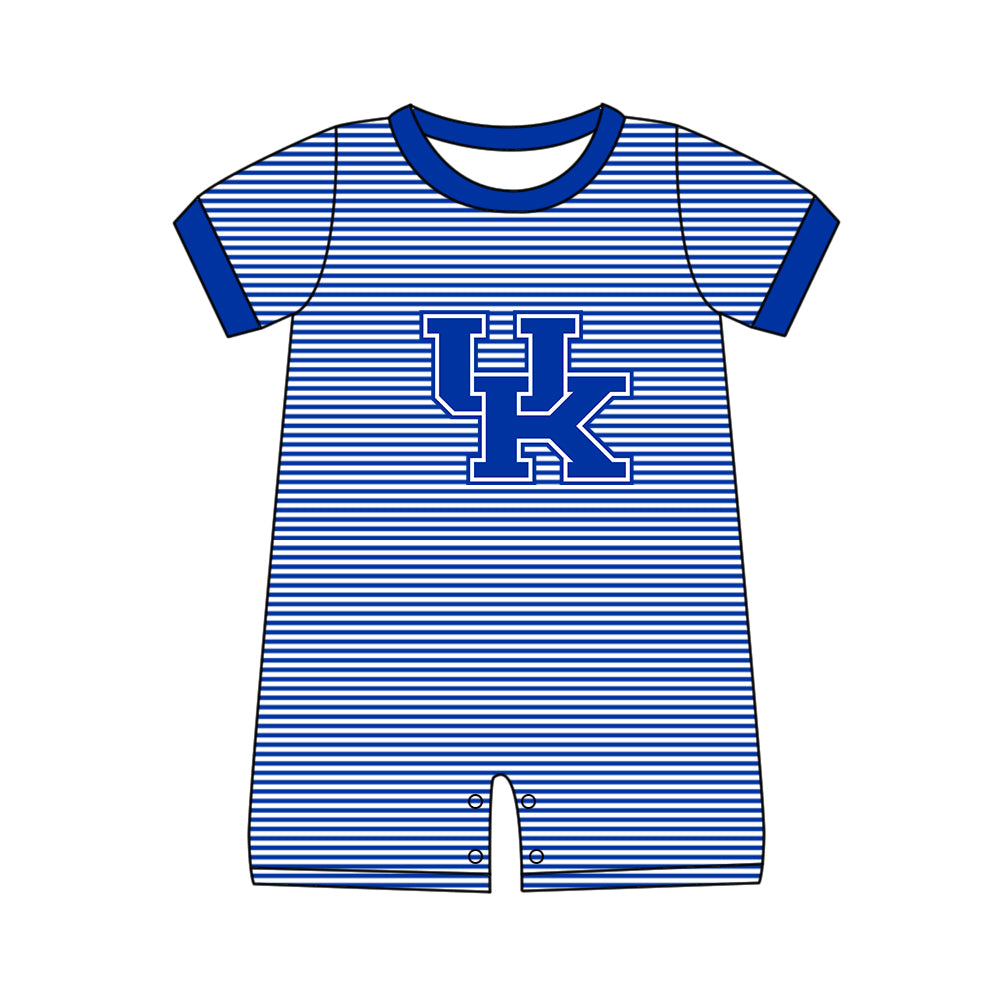 Custom moq 5 mix size milk silk summer teams baby girl boys clothes blue short sleeve shorts sets 2 and pants sets and rompers 2 series