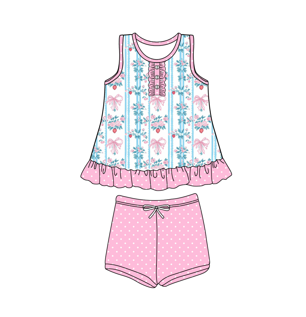 3.12 custom each style moq 5eta 4-6week Sibling Sister bow baby girls short sleeve set and set 2 match design