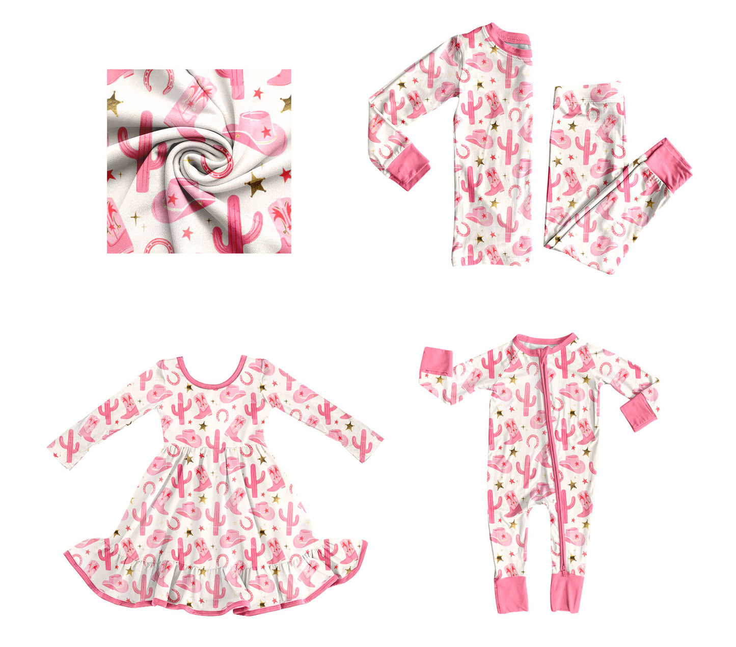 25.9.22 custom each style moq 8 eta 6-8week Sibling Sisters boot catcus baby girl long sleeve pants sets and dress and rompers match family design