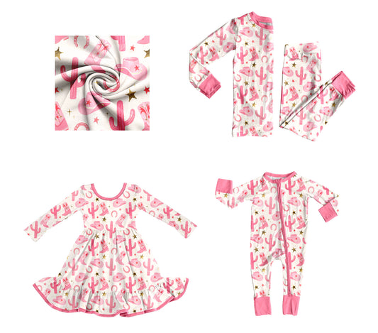 25.9.22 custom each style moq 8 eta 6-8week Sibling Sisters boot catcus baby girl long sleeve pants sets and dress and rompers match family design