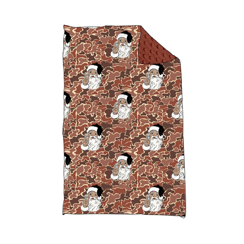 8.24 custom each style moq 5 eta 4-6week baby blanket Christmas brown blanket design