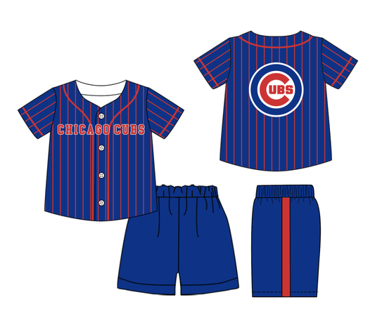 Custom moq 3 or 5 mix size milk silk summer teams baby boy clothes blue short sleeve shorts sets-26.1.20