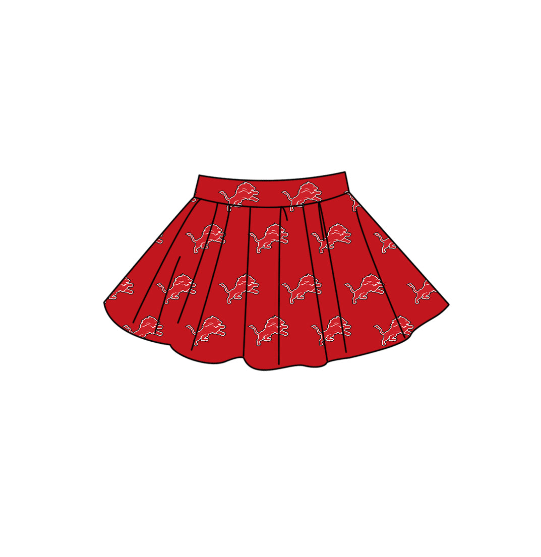 Custom moq 5 mix size summer teams Baby Girls Summer Casual Solid Color Summer Team Skirt