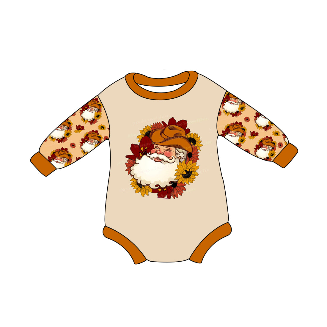8.12 custom each style moq 5 eta 4-6week Sibling Sister baby girls clothes Christmas brown long sleeve top and long sleeve romper match family design