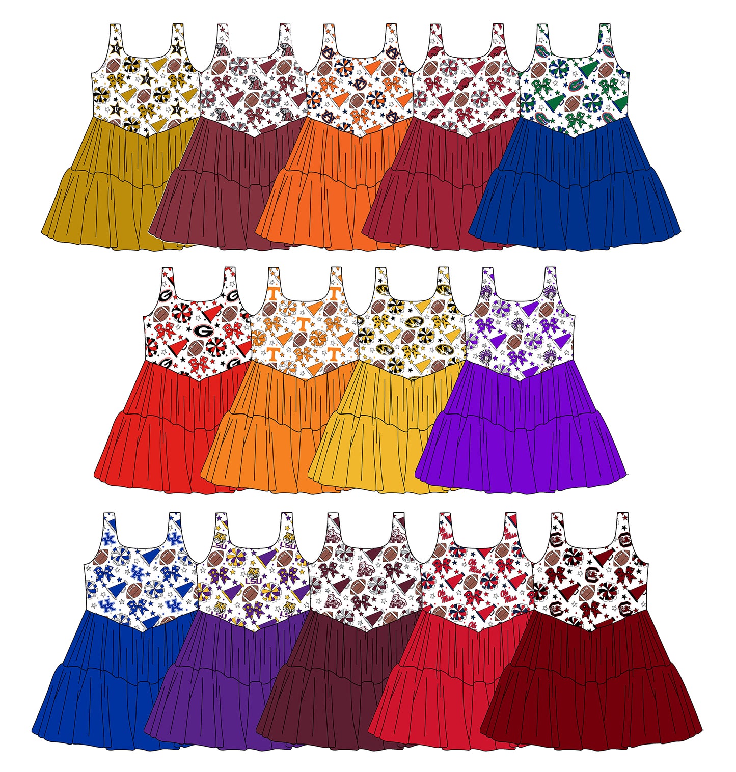 Custom moq 5 mix size milk silk summer teams Baby Girls Bows Stars Sleeveless Knee-Length Dress Cute Clothing for Little Girls