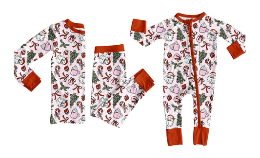 25.7.2 custom each style moq 5eta 4-6week Sibling Sisters Christmas baby girl long sleeve pants sets and rompers match family design