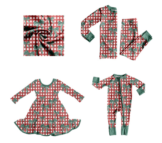 25.8.9 custom each style moq 5eta 4-6week Sibling Sisters bow baby girl long sleeve pants sets and dress and rompers match family design