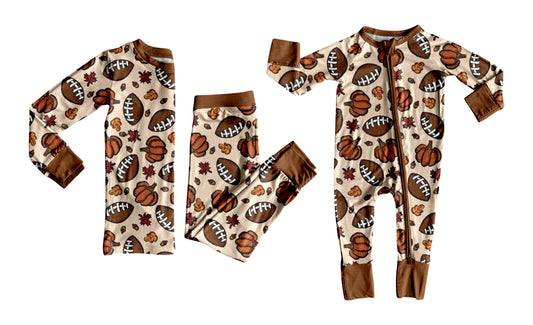 25.7.18 custom each style moq 5eta 4-6week Sibling Sister pumpkin rugby baby boy long sleeve pants sets and rompers match family design