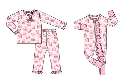 25.9.3 custom each style moq 5eta 4-6week Sibling Sisters love pink baby girl clothes long sleeve pants sets and romper match family design