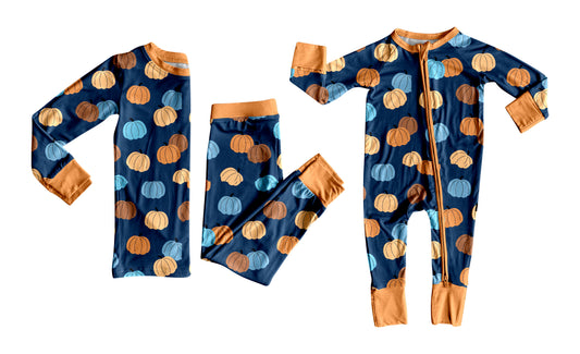 25.7.15 custom each style moq 5eta 4-6week Sibling Sister pumpkin baby boy long sleeve pants sets and rompers match family design