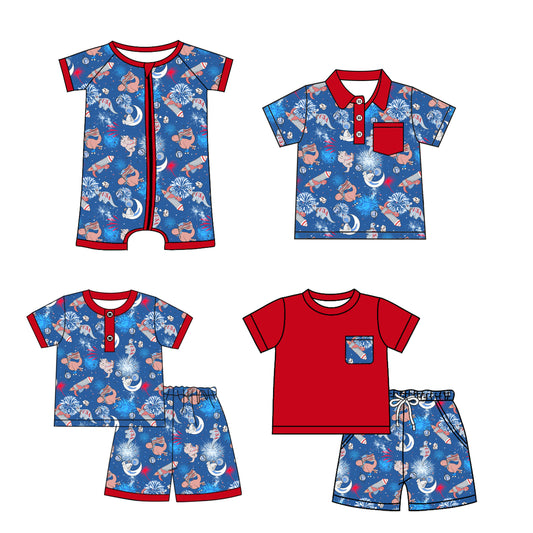 3.26 custom each style moq 5eta 4-6week Sibling Sister baby girl sets 1 and sets 2 and boy rompers and top match family design
