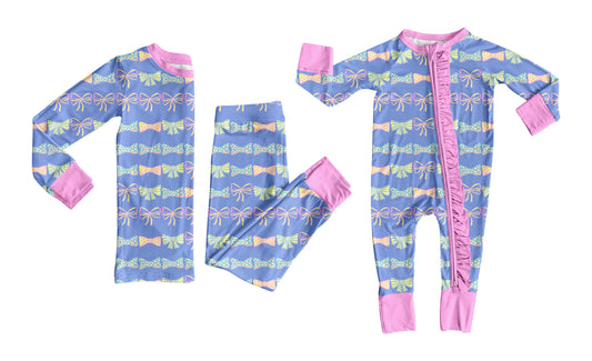 25.8.11 custom each style moq 5eta 4-6week Sibling Sister bow baby girl long sleeve pants sets and rompers match family design