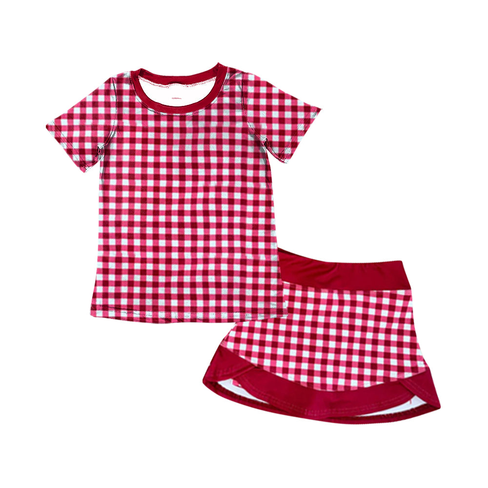 26.1.16 custom each style moq 5 eta 6-8week Sibling Sisters baby girl clothes short sleeve skirts sets 4 match family design