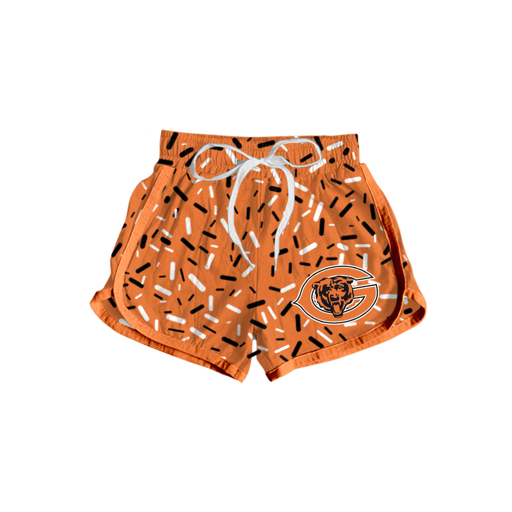Custom moq 5 mix size milk silk baby girls clothes team orange hooded long sleeve tops and skirt and dress and shorts 1 and shorts 2-25.7.4