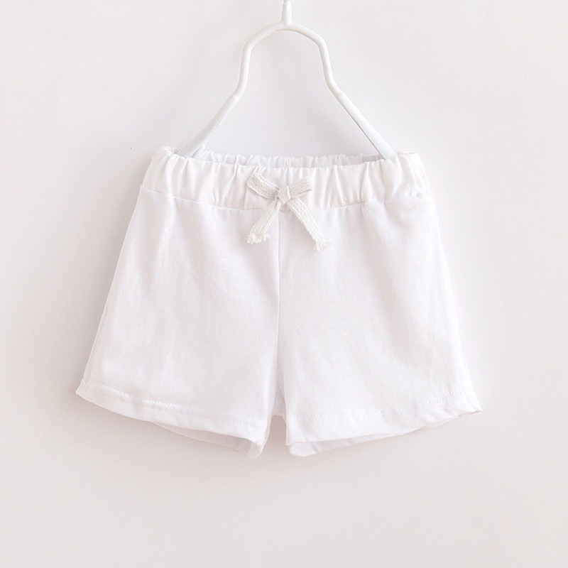 white color cotton girls and boys shorts match clothing custom moq 3  COTTON SHORTS