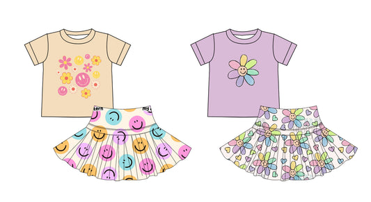 5.2 custom each style moq 5eta 4-6week Sibling Sister baby girls clothes Short sleeve dress 1 and dress 2 match family design