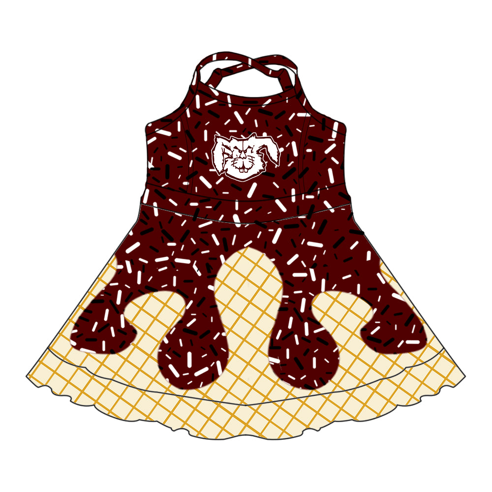 Custom moq 5 mix size milk silk baby girls clothes team brick red hooded long sleeve tops and skirt and dress and shorts 1 and shorts 2-25.7.2