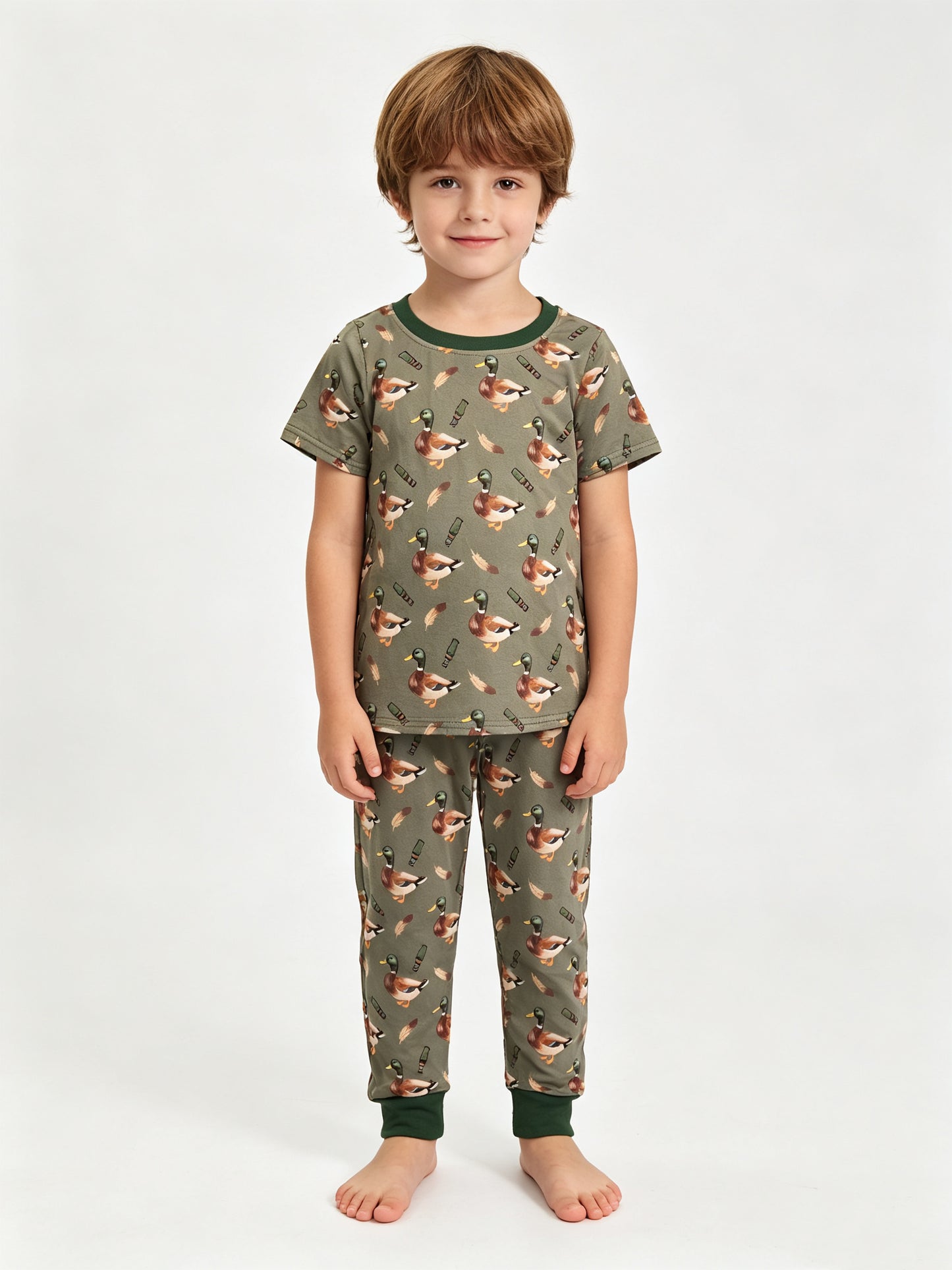 (Sample) No moq milk silk BSPO0702 Baby Boys Pumpkins Truck Checked Top Pant Fall Clothes Set  Autumn Outfit