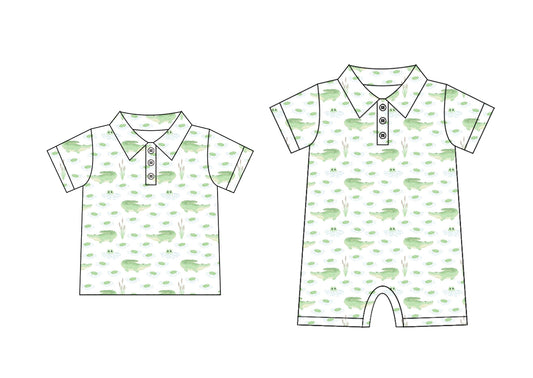 3.25 custom each style moq 5eta 4-6week Sibling Sister baby boy rompers and top match family design