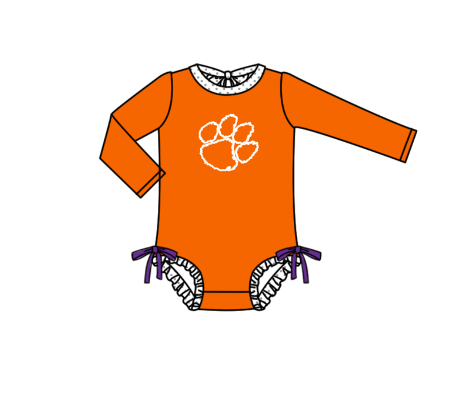 Custom moq 5 mix size milk silk summer teams baby girl boys clothes Orange Two-Piece Swimsuit Set One Piece Swimsuits boy swim trunks