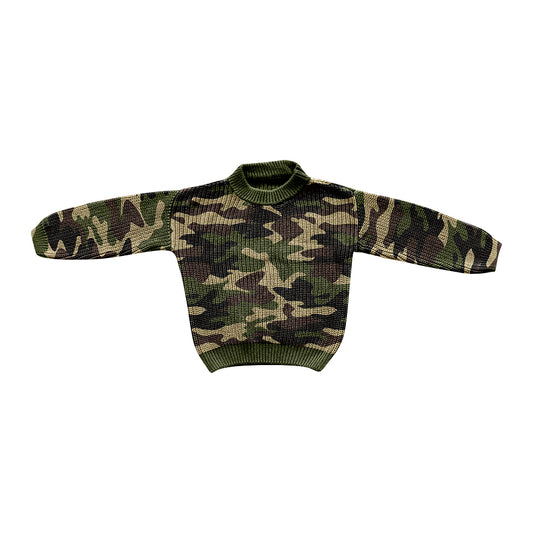 7.12 custom each style moq 5eta 4-6week baby boys clothes Camouflage army green Long Sleeve Sweater Cardigan