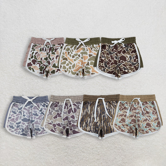 RTS NO MOQ Sibling Baby Girls Southern Hunting Camouflage Shorts Bottoms Children's Casual Wear for Girls