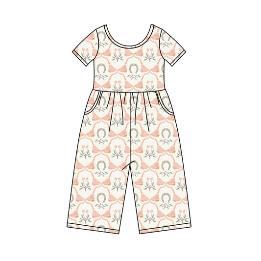 10.14 custom each style moq 5eta 4-6week baby girls clothes floral bow short sleeve baby girls jumpsuit