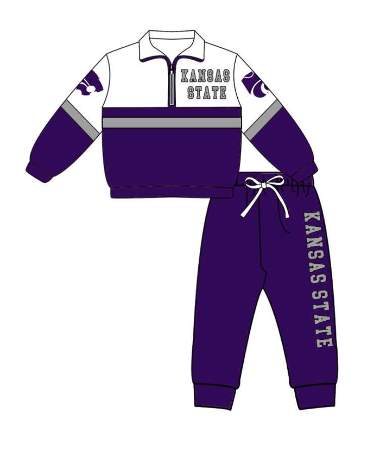 Custom moq 5 mix size yoga purple long-sleeved yoga pants set
