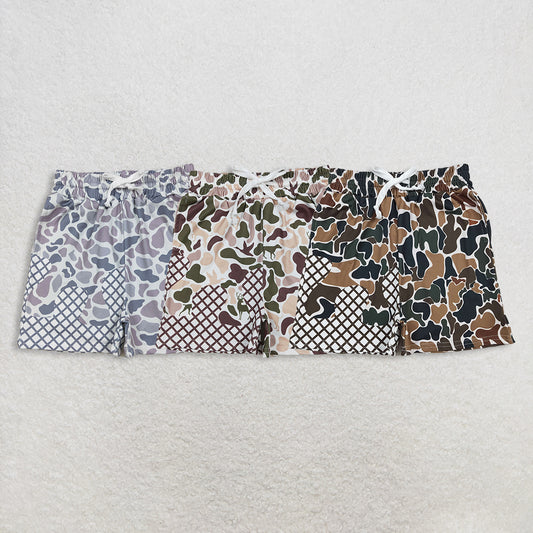 12/18m-7/8t RTS NO MOQ Sibling Baby boys clothes camouflage summer shorts