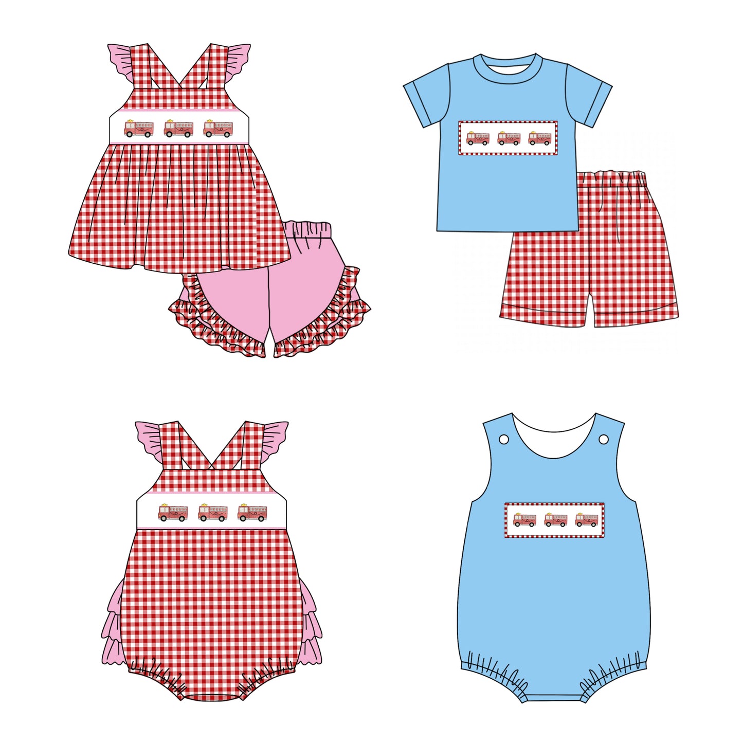 11.13 custom each style moq 5eta 4-6week Sibling Sister baby girl short sleeve shorts sets and sets 2 and girls romper and boy romper and dress match design