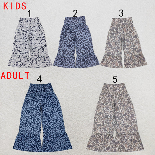 RTS NO MOQ Sibling yoga fabric Yoga Adult To Match Kids Camouflage Print High Waist Yoga Leggings Pants