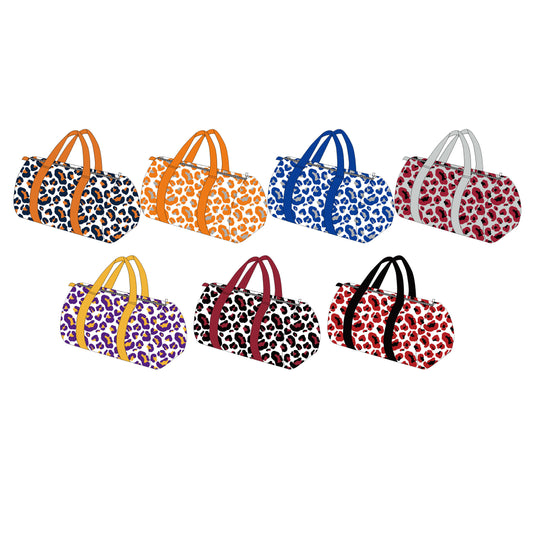 (Preorder new) No moq children Sibling baby Multi‑Shade Leopard Print Duffel Bag