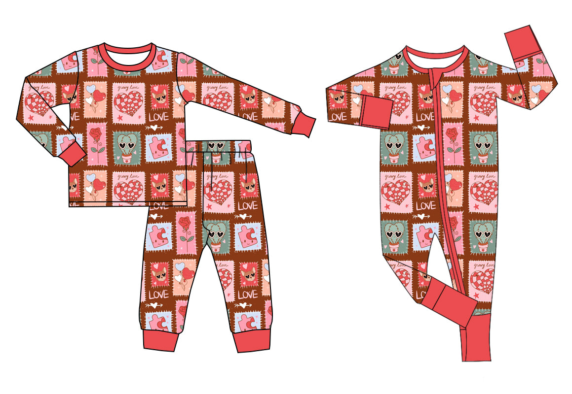 11.3 custom each style moq 5eta 4-6week Sibling love red baby girl sets and rompers match family design