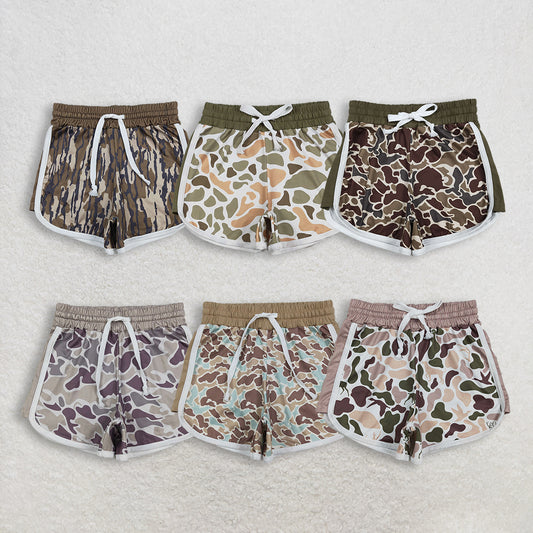 RTS NO MOQ Sibling baby girl clothes camouflage summer shorts