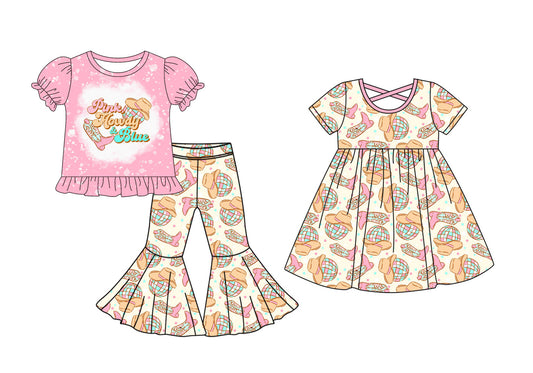 25.10.17 custom each style moq 5 eta 6-8week Sibling Sisters boot baby girl short sleeve pants sets and dress match family design
