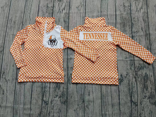 Custom moq 5 mix size milk silk summer teams baby boy clothes orange long sleeve top-25.8.26