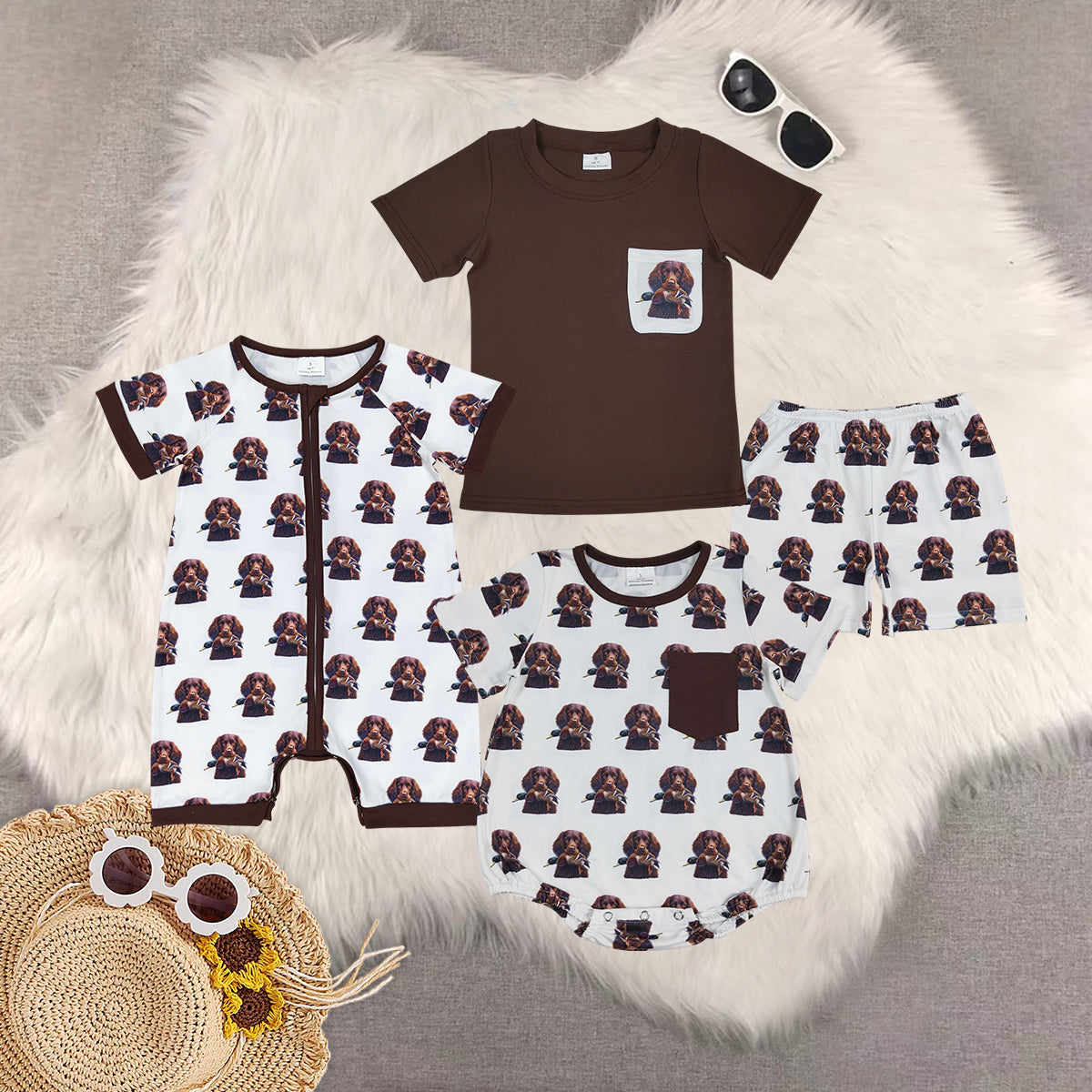 RTS baby boy clothes Short Sleeve Shorts Set romper