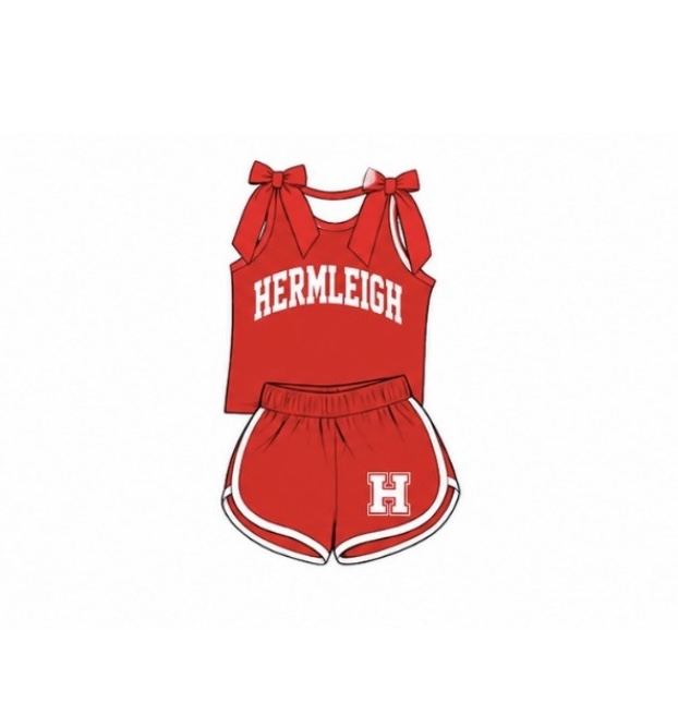 custom moq 5 mix size KYBS0805 girls bow sets normal top and shorts