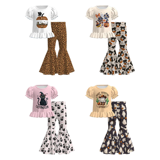 Custom moq 5 each style eta 6-7weeks baby girl clothes summer short sleeve pants sets