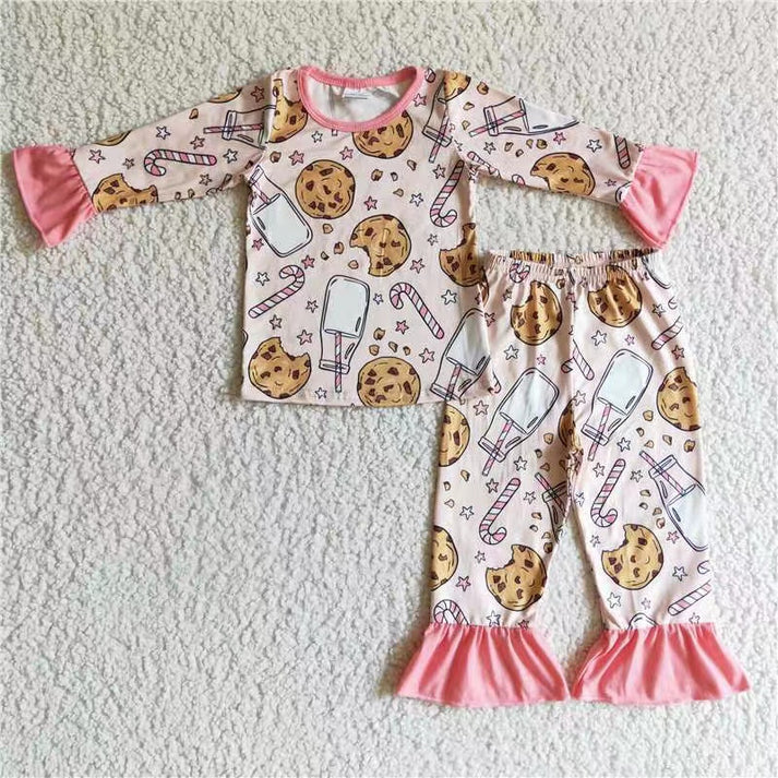 RTS NO MOQ Sibling Baby girls clothes Christmas long-sleeved trousers suit & rompers