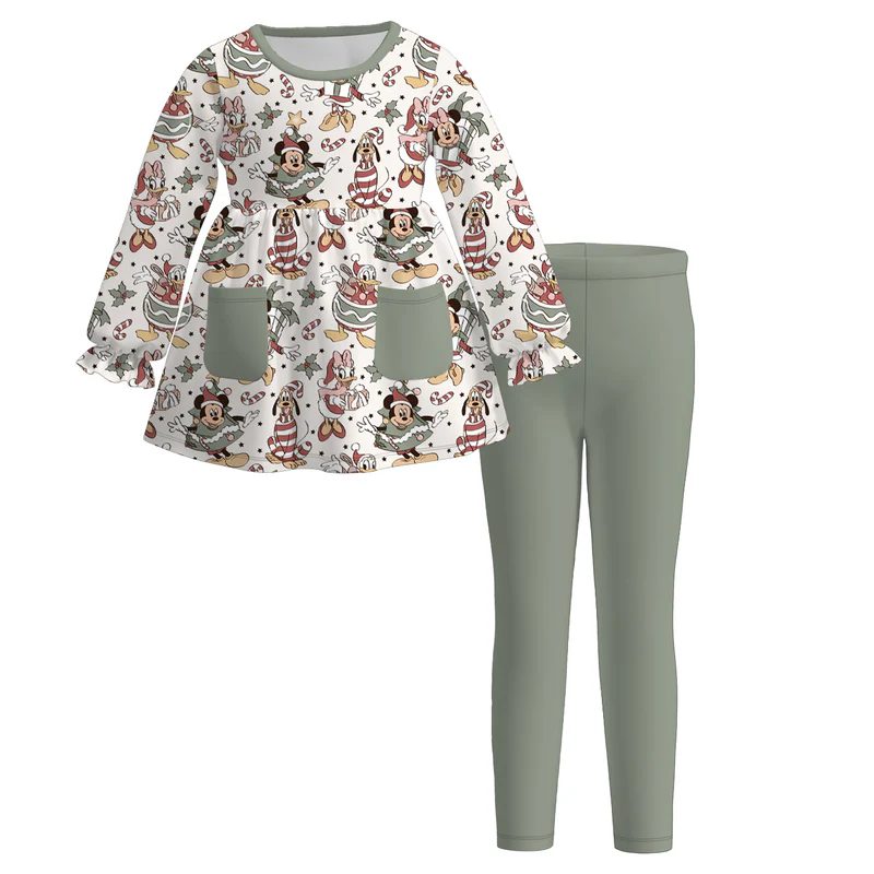 Custom moq 5 each style eta 6-7weeks baby girl clothes long sleeve pants sets 1 and sets 4-25.7.14