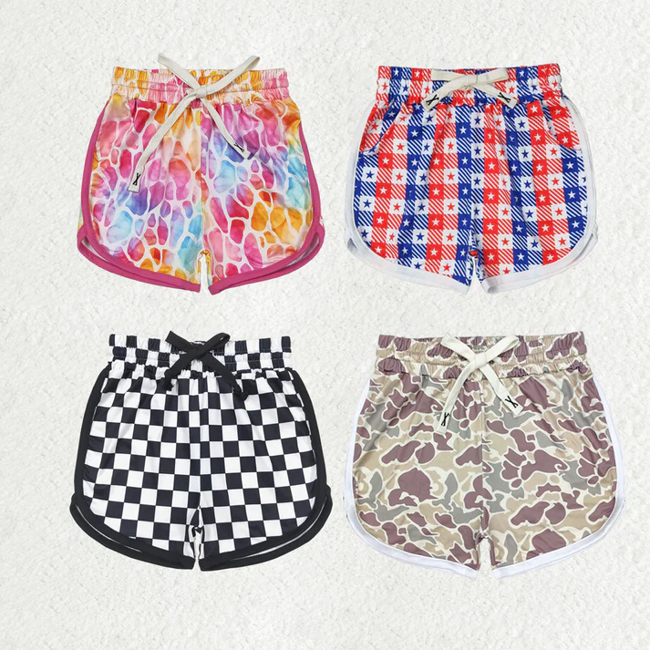 RTS NO MOQ Sibling Baby girls clothes Summer plaid Shorts