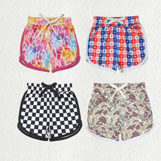 RTS NO MOQ Sibling Baby girls clothes Summer plaid Shorts
