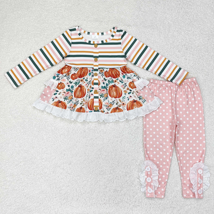 RTS NO MOQ Sibling baby girl clothes Halloween short sleeve and long sleeve pants Sets