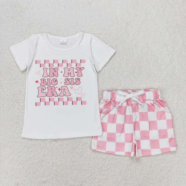 RTS NO MOQ baby girls Clothes short sleeve shorts Sets